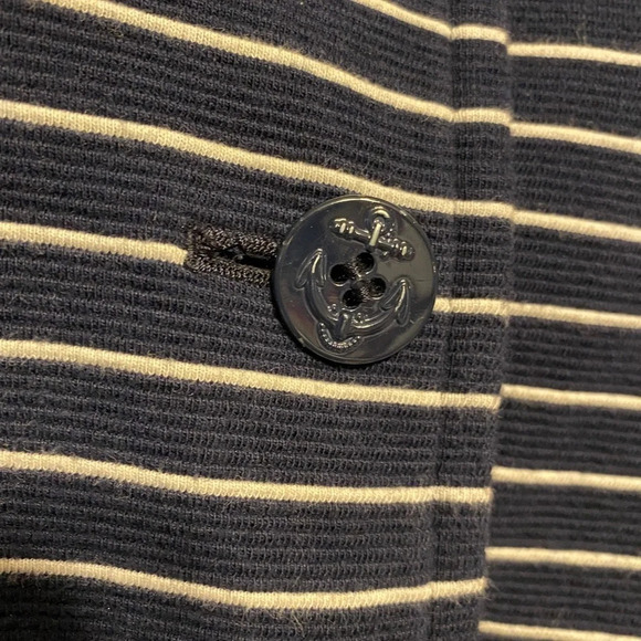 Talbots Navy White Striped Jacket Nautical Blazer - Picture 6 of 11